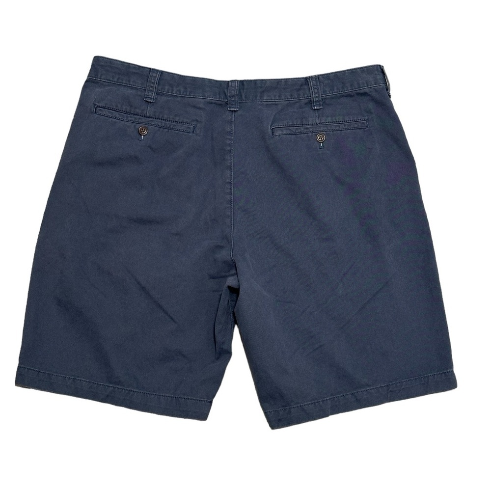 Men's Eddie Bauer 40 XL Chino Khakis Shorts Navy Blue Durable Twill Cotton EUC - Picture 4 of 9